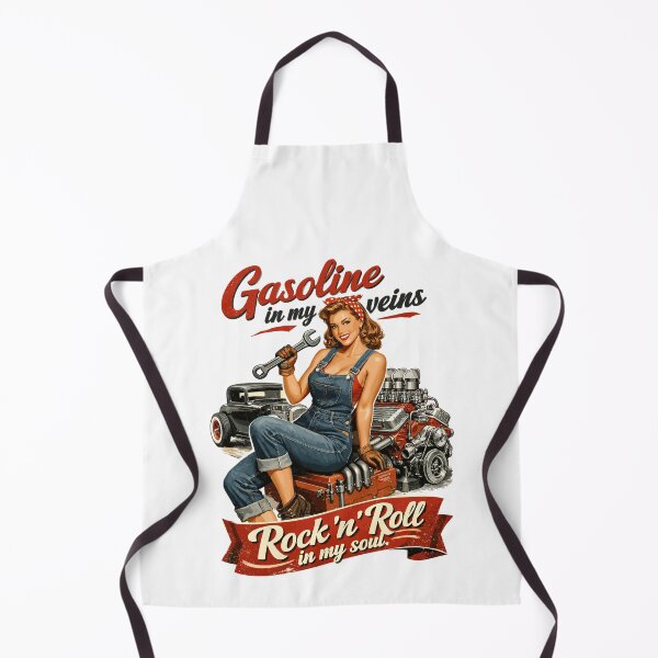 Item preview, Retro Pin-up Hot Rod: Gasoline & Rock n Roll Soul designed and sold by Pineapple-Tree.
