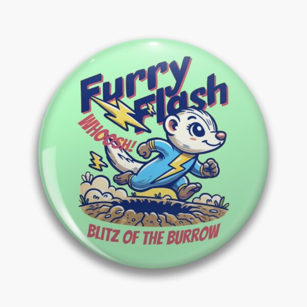 Item preview, Furry Flash Superhero - Retro Comic Ferret Blitz of the Burrow designed and sold by GenZFashion000.