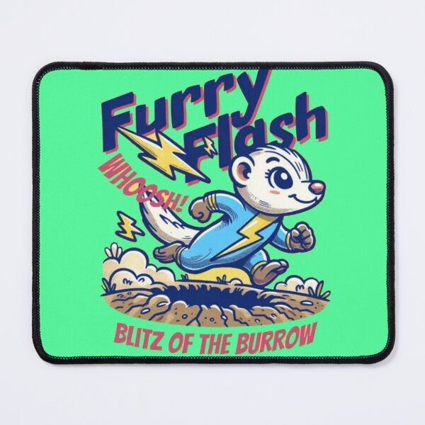 Item preview, Furry Flash Superhero - Retro Comic Ferret Blitz of the Burrow designed and sold by GenZFashion000.