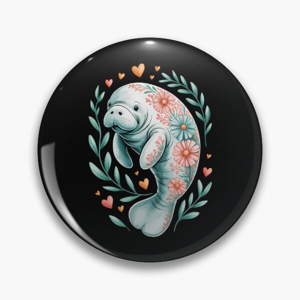 Item preview, Boho Floral Manatee Ocean Summer Beach Lover Sea Animal designed and sold by HellD3vil-Art.