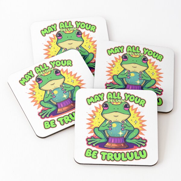 Item preview, Delulu  meme stickers| Delulu Is The Solulu Sticker | Funny Meme Aesthetic | In My Delulu Era 2026 | Kpop Delusiona Frog Vibes v4 designed and sold by CosmicNook1.