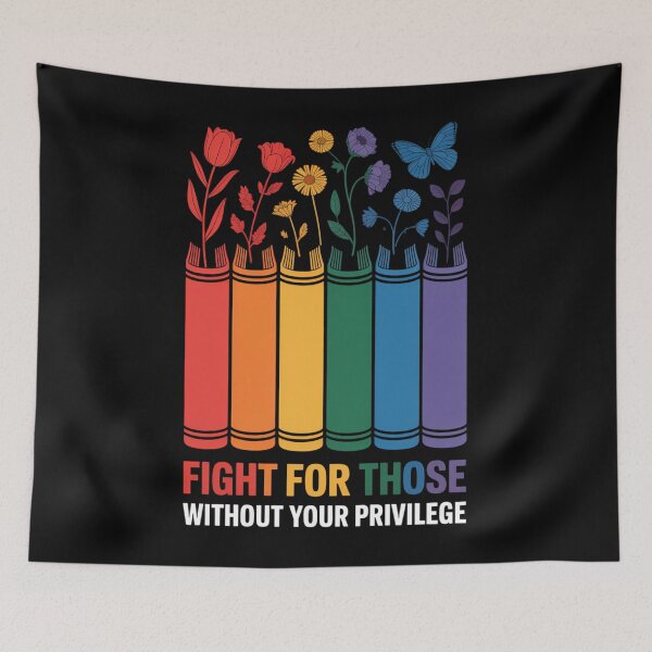 Item preview, Book Flower Fight For Those Without Your Privilege designed and sold by HellD3vil-Art.