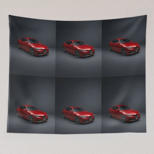Item preview, Stunning red sedan under focused studio lighting designed and sold by RevUpDesign.