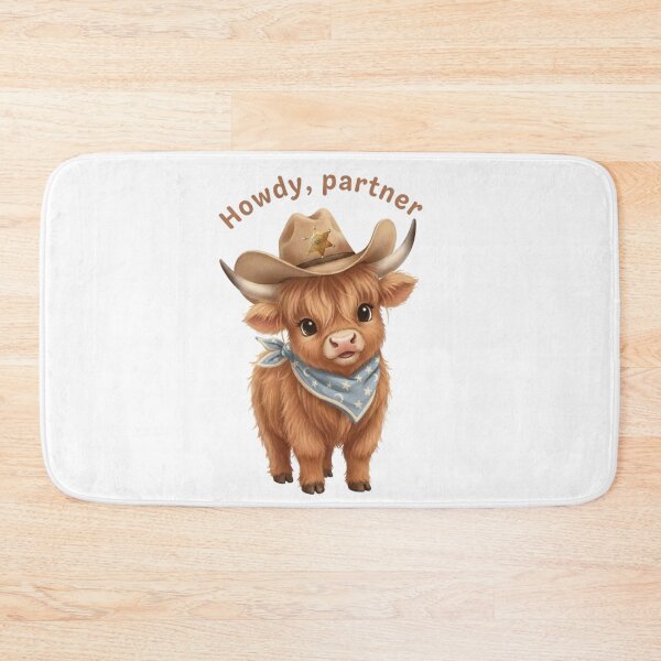 Item preview, Cute Highland Cowboy Cow Howdy Partner designed and sold by HumTumMe.