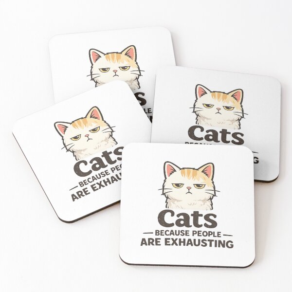Item preview, Cats Because People Are Exhausting Funny Introvert Cat Design designed and sold by StyleLap.