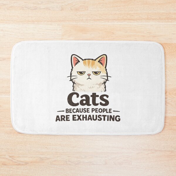 Item preview, Cats Because People Are Exhausting Funny Introvert Cat Design designed and sold by StyleLap.