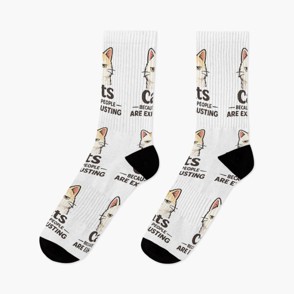 Item preview, Cats Because People Are Exhausting Funny Introvert Cat Design designed and sold by StyleLap.