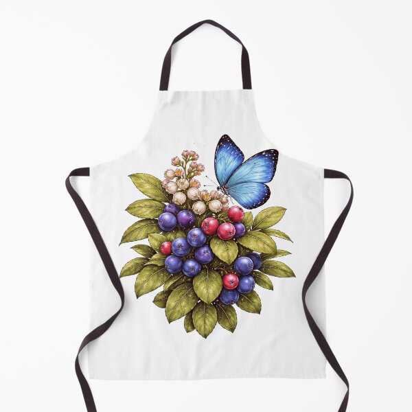 Item preview, Echo Azure Butterfly on Huckleberry – Pacific Northwest Botanical Illustration designed and sold by Zee's Whimsical Wonders.