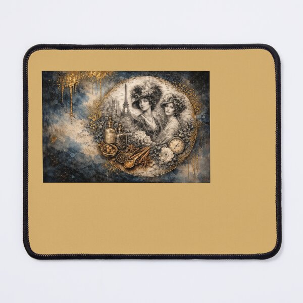 Item preview, Parisian Gold & Blues with AI designed and sold by Royalharvest.