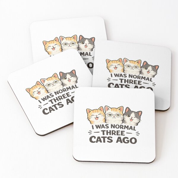 Item preview, I Was Normal Three Cats Ago Funny Crazy Cat Person Design designed and sold by StyleLap.