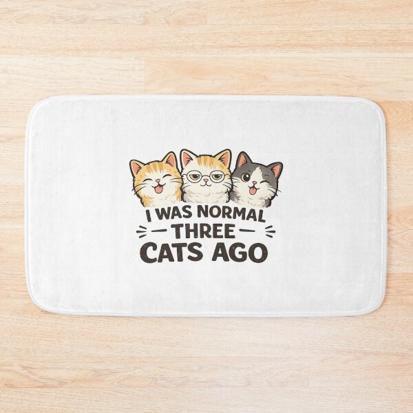 Item preview, I Was Normal Three Cats Ago Funny Crazy Cat Person Design designed and sold by StyleLap.