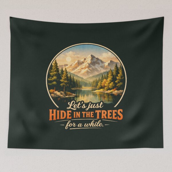 Item preview, Bob Ross Happy Little Trees Hide in the Mountains designed and sold by SplashTastic.