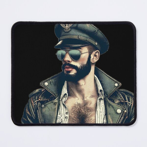 Item preview, Retro Gay Scruffy Leather Daddy Defiant Currency Tom of Finland Tribute Gay Pride Graphic Design designed and sold by ItsAKinkThing.