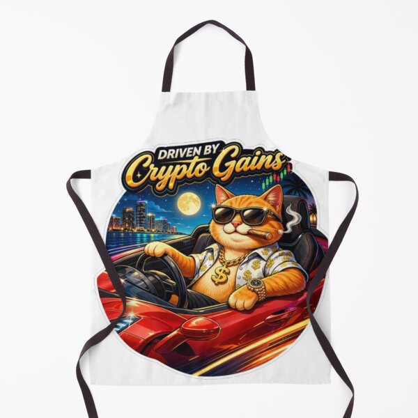 Item preview, Driven By Crypto Gains Funny Rich Cat Driving Luxury Car Meme T-Shirt designed and sold by Busdriverstore.
