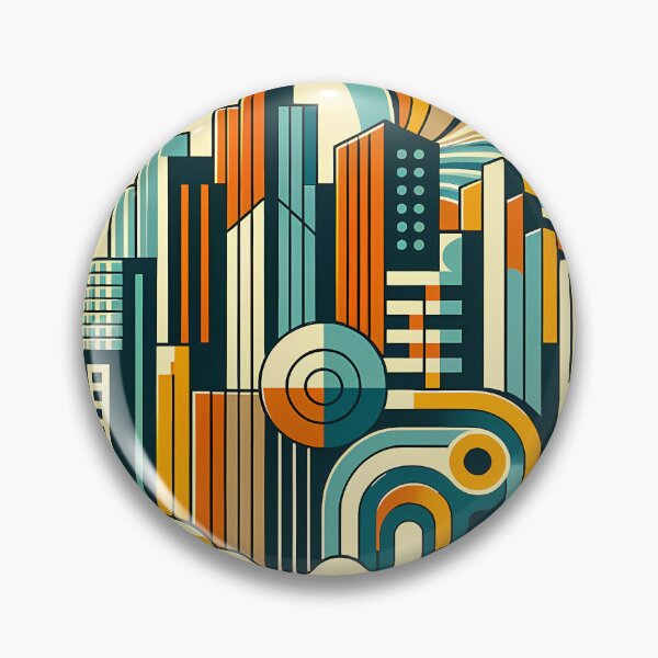 Item preview, Geometric Coastal Cityscape designed and sold by InkSmithery.
