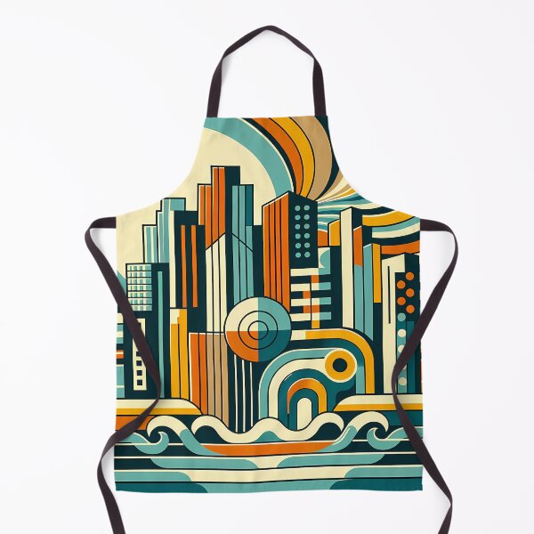 Item preview, Geometric Coastal Cityscape designed and sold by InkSmithery.