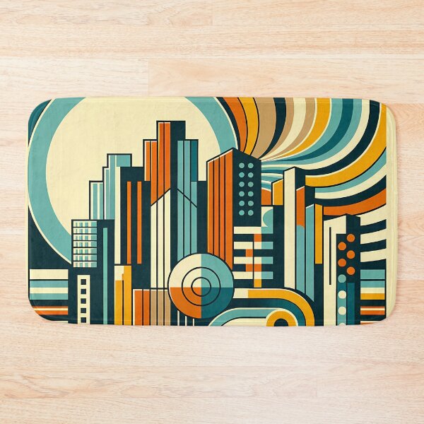 Item preview, Geometric Coastal Cityscape designed and sold by InkSmithery.