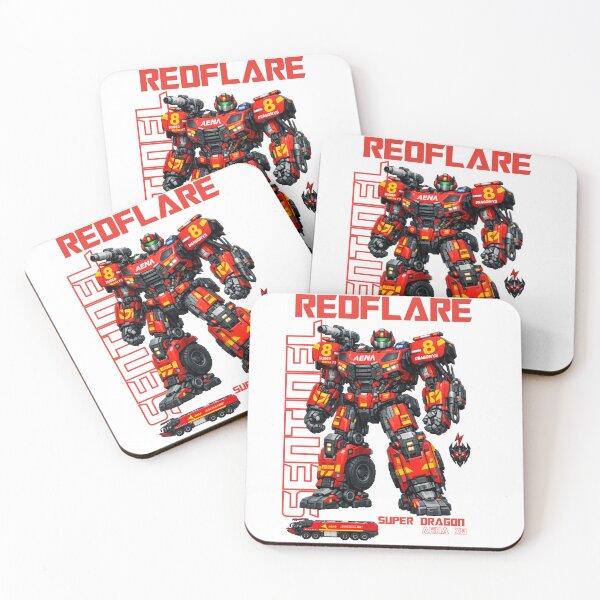 Item preview, “Redflare Rescue Mech X8 – Firefighter Transformer Robot | Cyberpunk Emergency Mecha Art” designed and sold by Transmetalbeast.