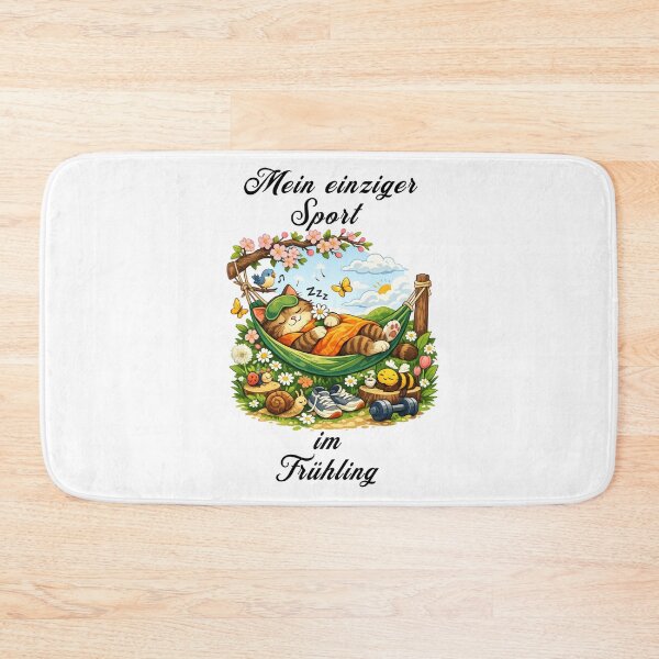 Item preview, Spring Fatigue Cat Design – Funny spring t-shirt design with a sleeping cat in a hammock designed and sold by CoolContent Factory.