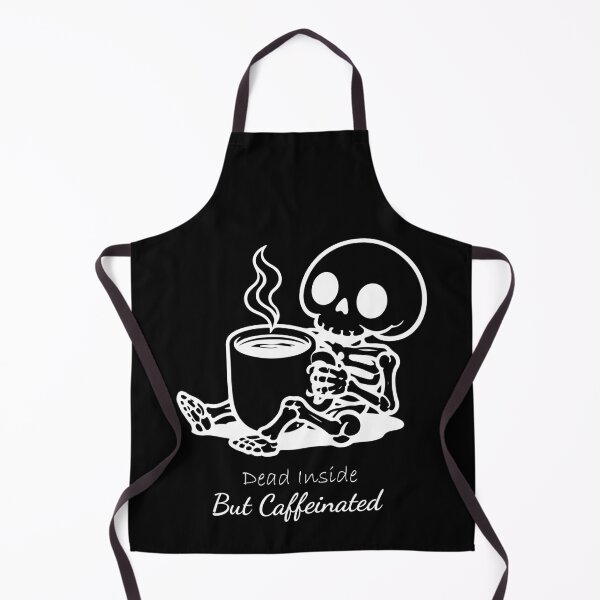Item preview, Dead Inside But Caffeinated Skeleton T-Shirt - Cute Skeleton Drinking Coffee Cartoon, Funny Dark Humor Coffee Lover Graphic Tee, Minimal Line Art Design designed and sold by Oddly Yours Goods.