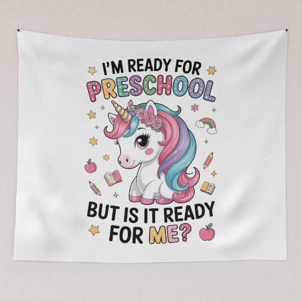 Item preview, Im Ready For Preschool Unicorn First Day Of School Girls designed and sold by PunkNation-Arts.