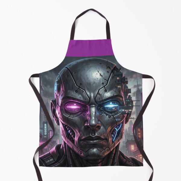 Item preview, Futuristic Cyberpunk Cyborg Vision in Neon City designed and sold by FotoworldEdel.
