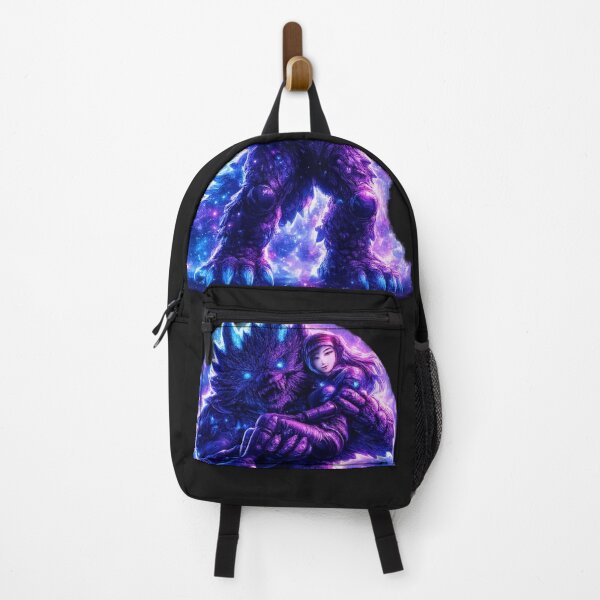 Item preview, Cosmic Neon Monster with Astronauts designed and sold by Nika Art Studio.