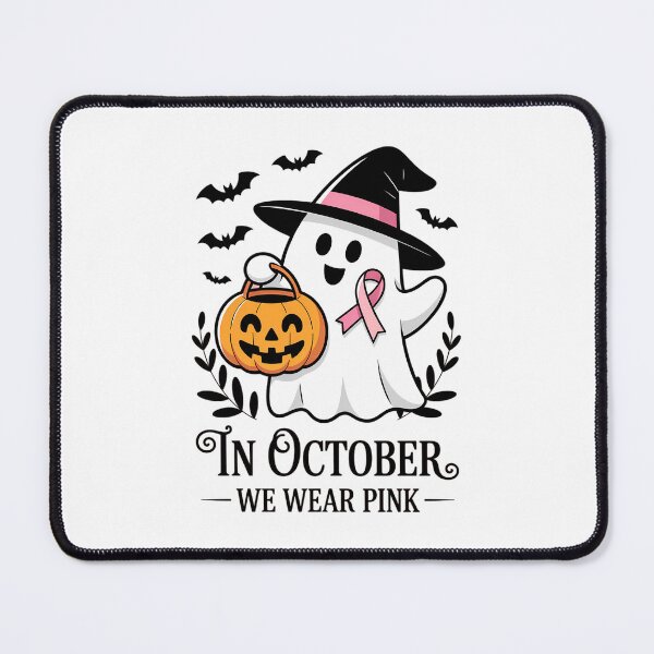 Item preview, In October We Wear Pink Breast Cancer Awareness Halloween designed and sold by PunkNation-Arts.