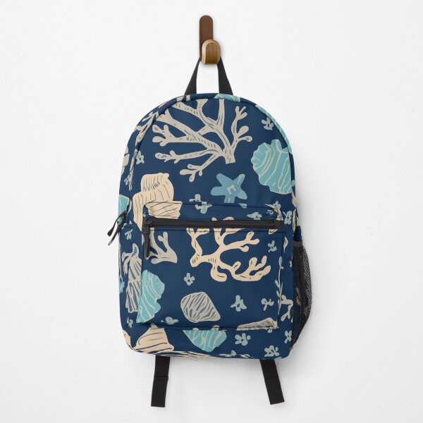 Item preview, Ocean Coral Shells Seamless Pattern Coastal Beach Bag designed and sold by PixelWaveBD.