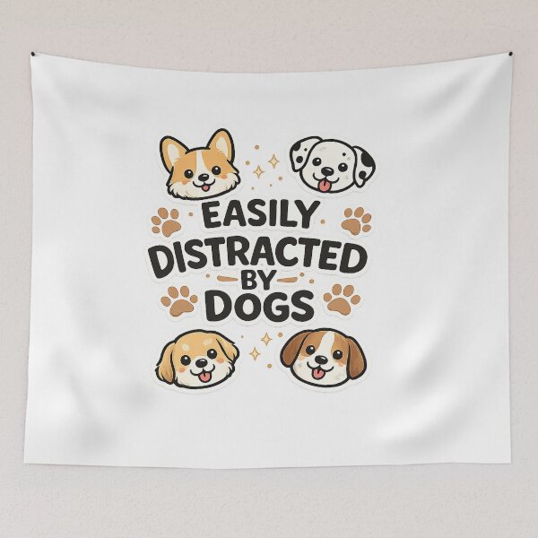 Item preview, Easily Distracted By Dogs Cute Funny Dog Lover Design designed and sold by StyleLap.