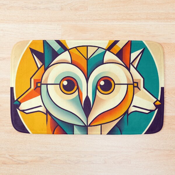 Item preview, Geometric Owl Fox Portrait designed and sold by InkSmithery.