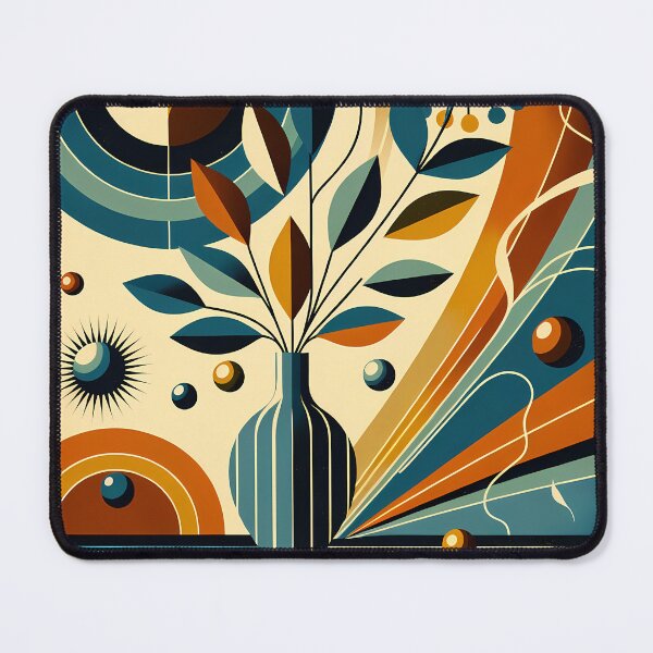 Item preview, Abstract Botanical Vase with Geometric Flower designed and sold by InkSmithery.