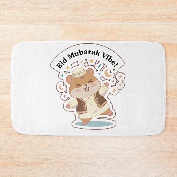 Item preview, Eid Mubarak Hamster Sticker Cute Islamic Cartoon Animal Eid Vibes Kawaii Muslim Gift designed and sold by pn_terest.
