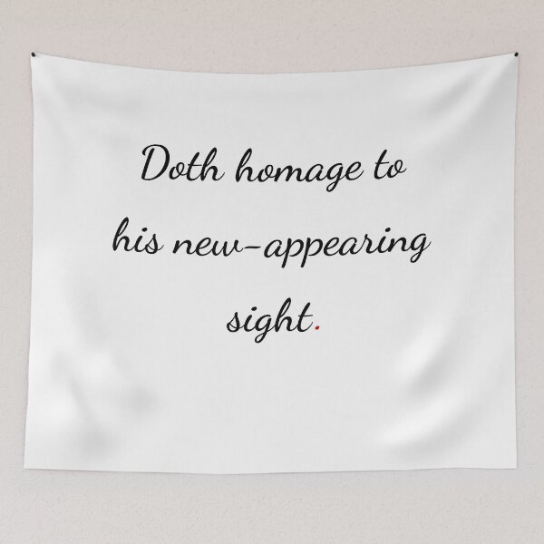 Artikelvorschau, „Doth hommage to his new-apping sight“ – Handschrift schwarz entworfen und verkauft von ariksworld.