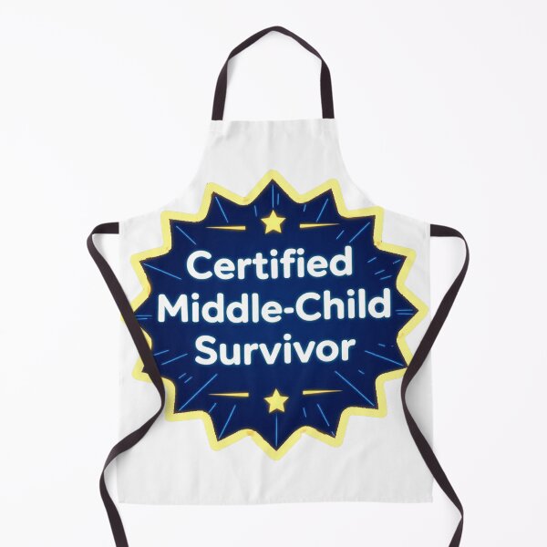 Item preview, Certified Middle Child Survivor Funny Family Humor Badge Design designed and sold by AnimalAirtistry.