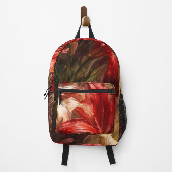 Item preview, Luxury Red and Ivory Lily Floral Wall Art – Close-Up Detail designed and sold by simpleyetcanva.