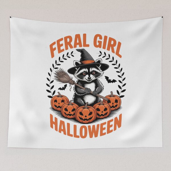 Item preview, Halloween Coquette Spooky Season Fall Trendy Halloween A Raccon Feral Girl Halloween designed and sold by Moon-Ape.