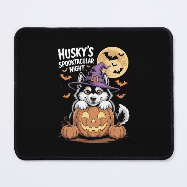 Item preview, Halloween Husky Witch Hat Pumpkin Dog Lover designed and sold by Moon-Ape.
