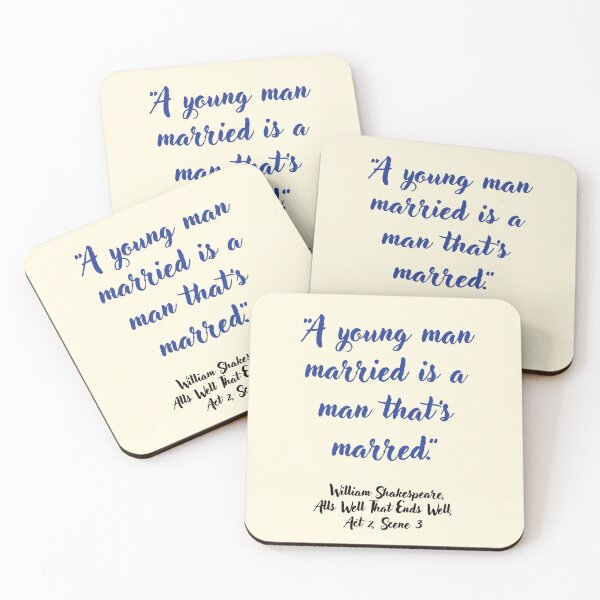 Item preview, Fleek Shakespeare Quote from Alls Well That Ends Well designed and sold by CharlottePlaceArt.