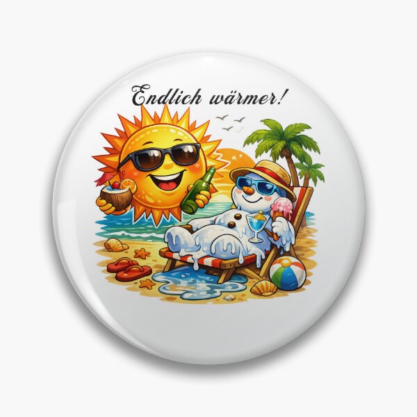 Item preview, Finally warmer! – Fun summer feeling T-shirt design with a melting snowman designed and sold by CoolContent Factory.