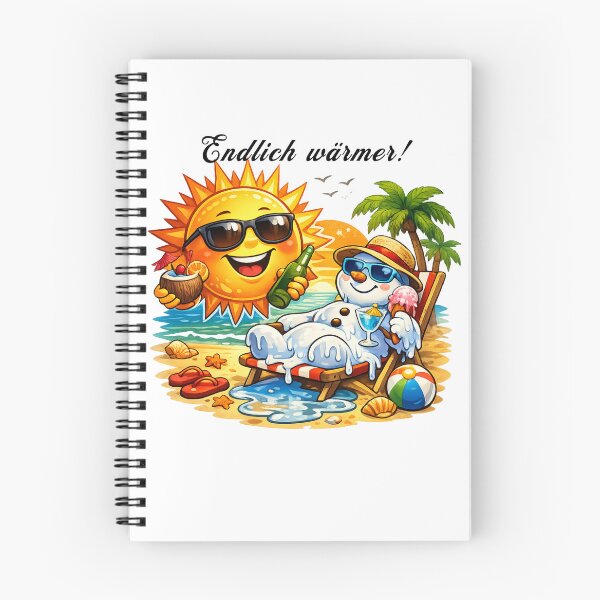 Item preview, Finally warmer! – Fun summer feeling T-shirt design with a melting snowman designed and sold by CoolContent Factory.