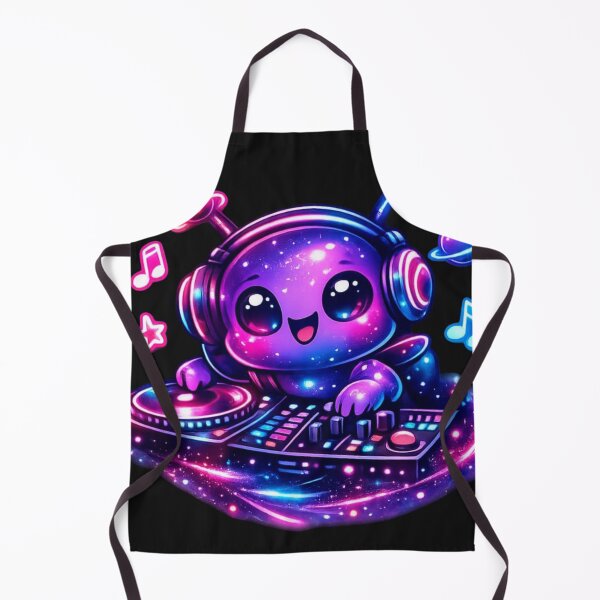 Item preview, Neon Space DJ Alien Cute Cosmic Music designed and sold by Nika Art Studio.