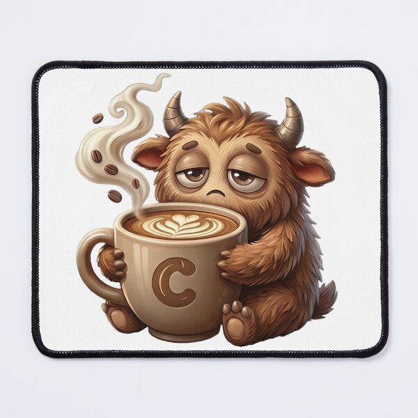 Item preview, Stay Coffee Stay Sleepy Cute Monster designed and sold by Sulodeebsha.