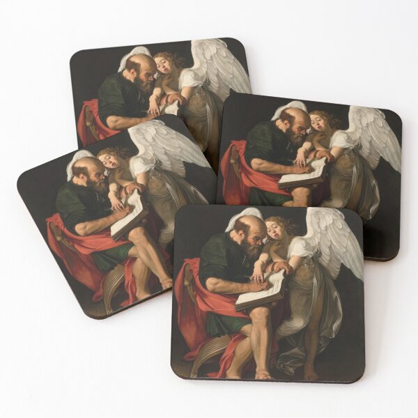 Item preview, Caravaggio Saint Matthew and Angel Baroque Religious Painting designed and sold by TheSoulOfArt.