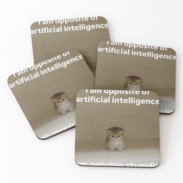 Item preview, I'm the opposite of artificial intelligence, I'm genuine stupidity (Low Res) designed and sold by Fire TheMann.