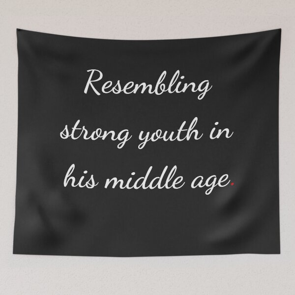 Item preview, "Resembling strong youth in his middle age" - handwriting white designed and sold by ariksworld.
