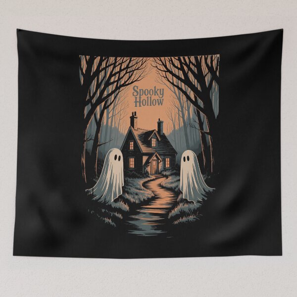Item preview, Haunted House Halloween Spooky Ghost Gothic Forest designed and sold by Moon-Ape.