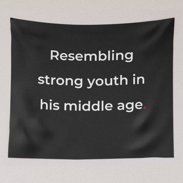 Item preview, "Resembling strong youth in his middle age" - print white designed and sold by ariksworld.