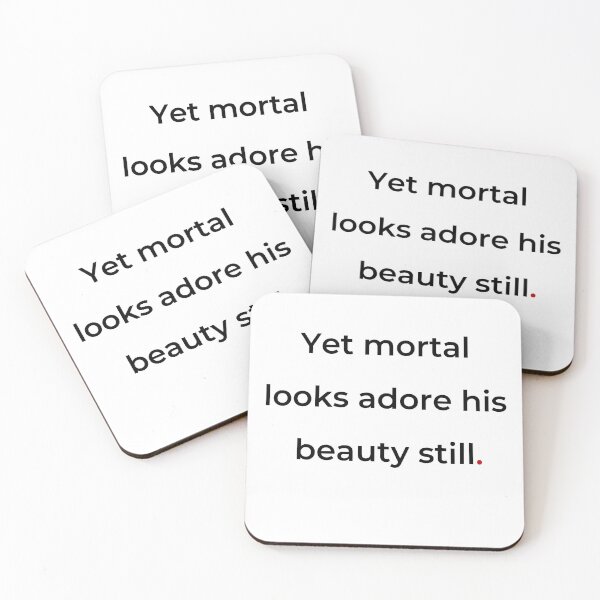 Item preview, "Yet mortal looks adore his beauty still" - print black designed and sold by ariksworld.