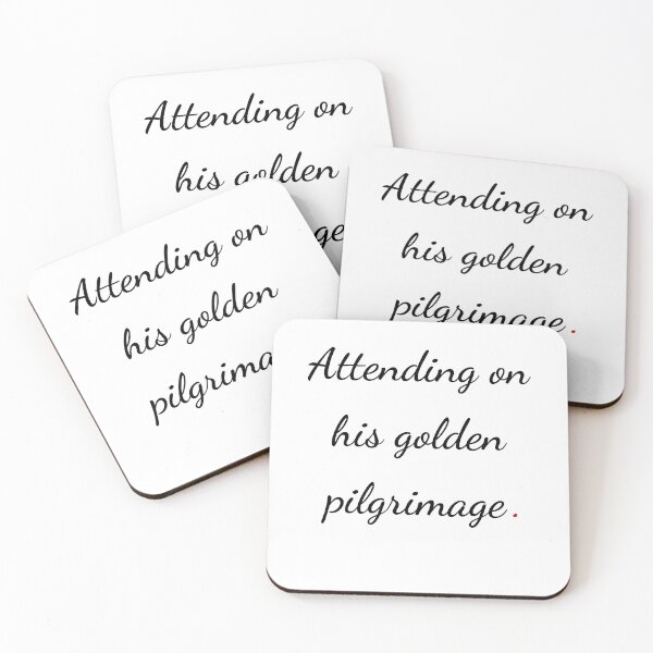 Item preview, "Attending on his golden pilgrimage" - handwriting black designed and sold by ariksworld.
